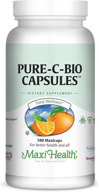 Maxi Health Pure C Bio Capsules, 180 Count