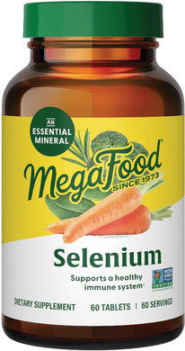 Megafood Selenium - Selenium 50 Mcg - Supplement With Food & Herb Blend - Immune Support - Vegan, Non-Gmo - Made Without 9 Food Allergens - 60 Tablets (60 Servings)