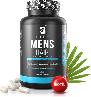 MenS Hair Supplement  60 Capsules  Biotin For Hair Growth Men  Hair Vitamins For Hair Loss For Men  Hair Supplements For Hair Growth With Collagen, Zinc, Selenium, Vitamins A,C,D,E  30 Servings