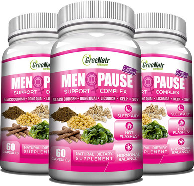 Menopause Supplements For Women - Perimenopause Supplements Women With Dong Quai & Black Cohosh For Menopause Hot Flashes - Menopause Support For Sleep Quality & Hormone Balance - 3 Bottles