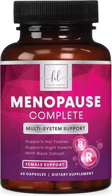 Menopause Supplements For Women With Black Cohosh - Natural, Mild Hot Flash, Night Sweats & Hormone Support, Menopause Relief With Dong Quai, Energy & Balance, Non-Gmo & Gluten Free - 60 Capsules