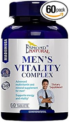 Men'S Vitality Complex (Advanced Multivitamin And Mineral Supplement For Men. Supports Energy And Vitality), Gmp, Natural Product Assn Certified, Made In Usa - 60 Tablets