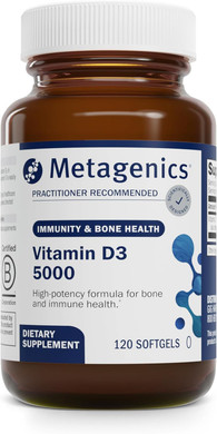 Metagenics Vitamin D3 5000 - For Immune Support, Bone Health & Heart Health* - High Potency Vitamin D - Non-Gmo - Gluten-Free - 60 Softgels