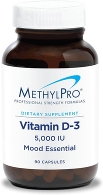 Methylpro Vitamin D3 5000 Iu - Pure Vitamin D3 With Vit C For Immune And Bone Health, Extra Strength Vit D Supplement For Women And Men - 90 Capsules