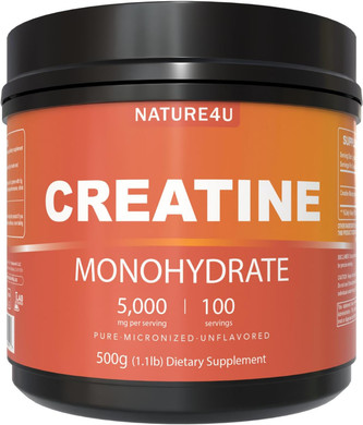 Micronized Creatine Monohydrate Powder 500G, 5000Mg Per Serving (5G), Pure Creatine Supplement For Muscle Gain, Workout Recovery, Improve Strength And Performance, Unflavored, 100 Serving