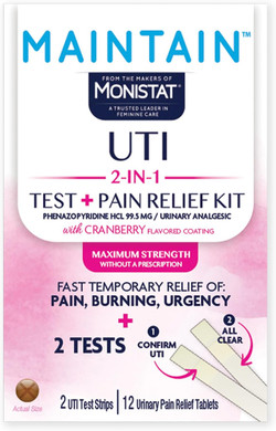 Monistat Maintain Uti Kit, 2-In-1 Urinary Tract Infection Kit, 2 Uti Test Strips And 12 Uti Tablets