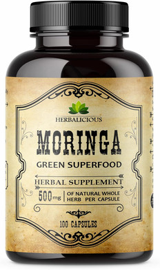 Moringa Pure Capsules  Moringa Oleifera Leaf Powder Supplement  Antioxidant & Amino Acid Superfood For Skin, Hair, Brain & Wellness  100 Caps, Made In Usa