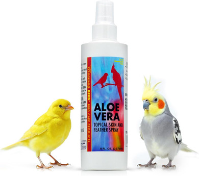 Morning Bird Aloe Vera Spray  Natural Cleaner Spray For All Birds  Soothes Dry Skin & Supports Healthy Skin  Easy-To-Use Spray Bottle For Gentle Hydration & Skin Relief 8 Fl Oz