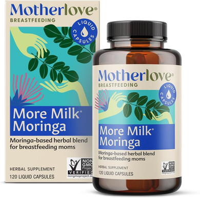 Motherlove More Milk Moringa (120 Capsule Value Size) Moringa-Based Lactation Supplement To Support Breast Milk SupplyNon-Gmo, Organic Herbs, Vegan, Kosher