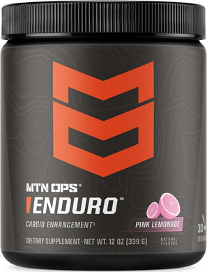 Mtn Ops Enduro Nitric Oxide Stim Free Pre Workout | Magnesium Citrate, L Arginine & L Citrulline Caffeine Free Preworkout | 30 Serving Pink Lemonade