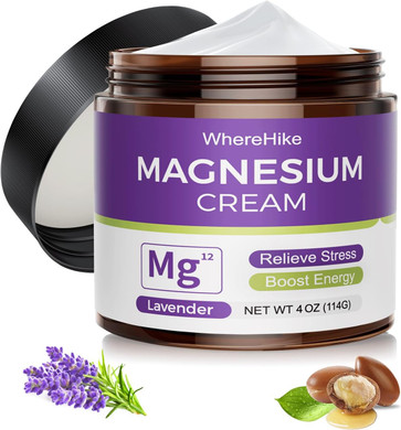 Natural Topical Magnesium Cream For Sleep,Nighttime Magnesium Lotion For Pain And Leg Cramps,Muscle Relaxation,Calm,Deep Hydration For Skin Care.(Unscented)