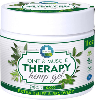 Natural Vegan Joint & Muscle Therapy Gel With Organic Hemp And Camphor - Maximum Strength 10,000 Mg