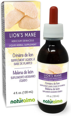 Naturalma Lion'S Mane (Hericium Erinaceus) Fungus Or Mushroom Alcohol-Free Tincture - 4 Fl Oz Liquid Extract In Drops - Herbal Supplement - Vegan