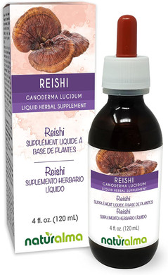 Naturalma Reishi (Ganoderma Lucidum) Fungus Or Mushroom Alcohol-Free Tincture - 4 Fl Oz Liquid Extract In Drops - Herbal Supplement - Vegan