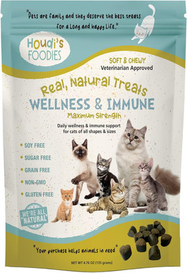 North American Herb & Spice Houdi'S Foodies Wellness & Immune - Easy-To-Chew, Veterinarian-Approved Smartsupps For Cats - Grain Free, Gluten Free & Non-Gmo
