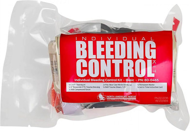 North American Rescue Public Access Individual Bleeding Control Kit (Basic) Nar Vacuum Sealed Blood Control With C-A-T Tourniquet, Blanket, Etd, Gauze (80-0465)