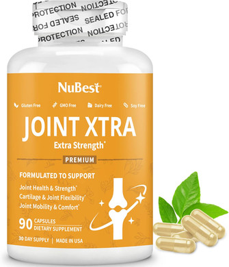 Nubest Joint Xtra - Joint Support Supplement | Joint Health Formula With Triple Joint Strength - Glucosamine, Chondroitin, Turmeric, Msm | 90 Vegan Capsules | 1 Month Supply