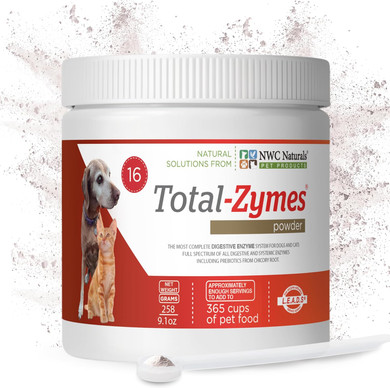 Nwc Naturals Total-Zymes Digestive Enzymes For Cats And Dogs, Unflavored, Gut Health With Prebiotic To Support Food Digestion & Absorption, 100 Servings - 2.2 Ounces