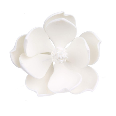 O'Creme Magnolia Gumpaste Flower 4.5 Inch, Set Of 3 White - Edible Flowers For Cake Decorating - Sugar Paste Flower Decorations For Cakes, Cupcake Toppers - Birthday Party, Wedding, Valentines Day