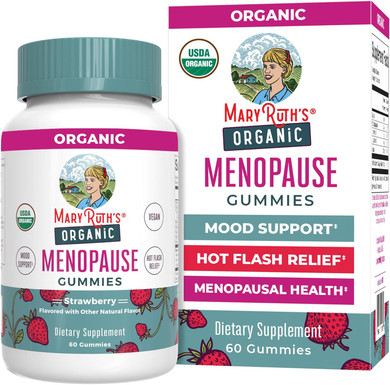 Organic Menopause Gummies By Maryruth'S | Menopause Supplements For Women | Mood Support | Hot Flash Relief | Maca Root | Black Cohosh | Usda Organic | Non-Gmo | Vegan | 30 Servings
