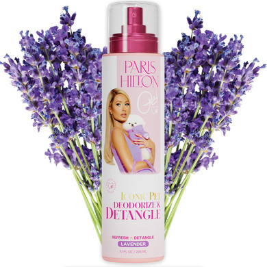 Paris Hilton Dog Perfume, Deodorizer & Detangler | Odor Neutralizing With Gentle Calming Lavender Scent - Sulfate-Free, Vegan, Hypoallergenic For All Pet Breeds 10Oz/295Ml