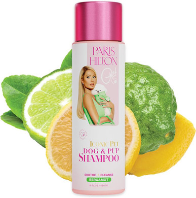Paris Hilton Dog Shampoo - Fresh Citrus-Infused Bergamot Scent, Sulfate-Free Vegan & Hypoallergenic For All Dog Breeds, With Oatmeal & Aloe For Healthy Coats & Salon-Quality Grooming, 16Oz (480Ml)
