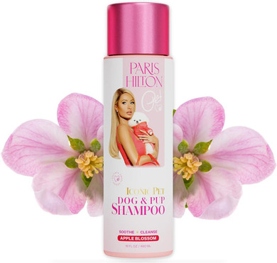 Paris Hilton Dog Shampoo - Sweet Floral Apple Blossom Scent, Sulfate-Free Vegan & Hypoallergenic For All Dog Breeds, With Oatmeal & Aloe For Healthy Coats & Salon-Quality Grooming, 16Oz (480Ml)