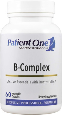 Patient One B-Complex | Supplement To Support Energy, And Heart And Brain Health* | Active Essentials With Quatrefolic | 60 Capsules