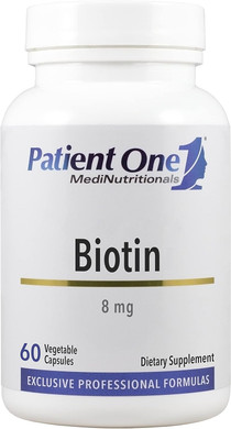 Patient One Biotin 8Mg | Supplement To Support Hair, Skin And Nail Health* | 60 Capsules