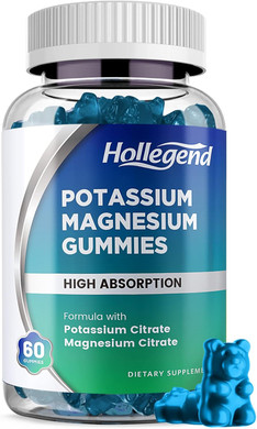 Potassium Magnesium Gummies, High Absorption Potassium Citrate 99Mg Magnesium Citrate 180Mg, Chewable Gummy Supplements For Leg Cramps & Muscle, 120 Count