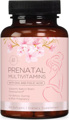 Prenatal Vitamins For Women With Folic Acid, Dha & Iron - Women'S Prenatal Multivitamin, Essential Pre Natal Vitamins With Folate, Omega 3, D3, B12, Pregnancy Supplement For Mom & Baby - 120 Softgels