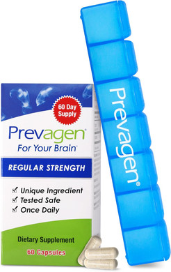 Prevagen Regular Strength 10Mg, 60 Capsules With Apoaequorin & Vitamin D And 7-Day Pill Minder