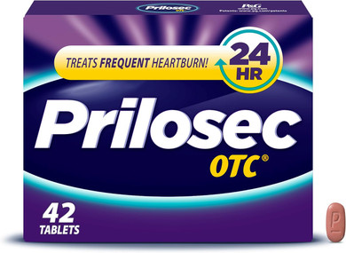 Prilosec Otc, Omeprazole Delayed Release 20Mg, Acid Reducer, Treats Frequent Heartburn For 24 Hour Relief, All Day, All Night*, 20Mg, 42 Tablets