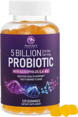 Probiotic Gummies For Women, Men & Teens - 5 Billion Cfus, 6 Pro Biotic Strains - Daily Probiotic Gummy Supplement For Natural Digestive Health, Good Gut & Immune Support, Orange Flavor - 120 Count