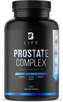 Prostate Supplement For Men 180 Caps With Saw Palmetto, Pumpkin Seeds Extract, Stinging Nettle. B Life Prostate Complex (Prostate Platinum)