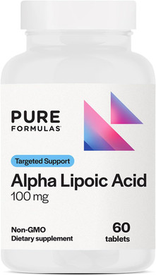 Pureformulas Alpha Lipoic Acid 100 Mg Ala Supplement For Liver Support, Antioxidants, Nerve, & Cardiovascular Health Acido Alfa Lipoico 100Mg Neuropathy Supplement Non-Gmo 60 Tablets