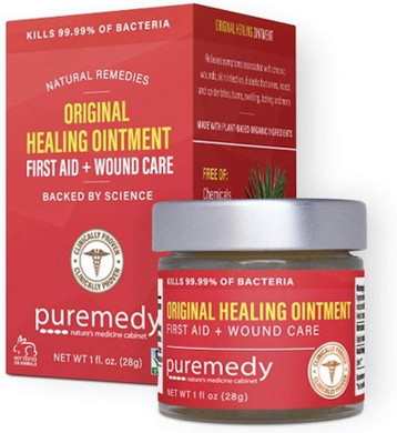 Puremedy Original Healing Ointment - All Natural First Aid Salve For Wounds, Burns, Cuts, Bug Bites, Bed Sores, And Skin Irritations - Safe For Adults & Kids (2 Oz)