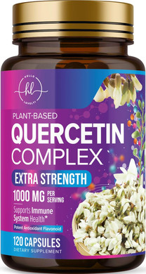 Quercetin 1000Mg Servings - Extra Strength Antioxidant Support For Immune & Cellular Health, Quercetin 500Mg Capsules For Lung, Respiratory & Heart Support, Vegan, Gluten Free & Non-Gmo - 60 Capsules