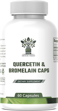 Quercetin With Bromelain Supplement - 60 Capsules Quercetin 1000Mg, Bromelain Powder 200Mg, Non-Gmo, Vegan, Gluten Free Respiratory Health & Immune Support Supplement
