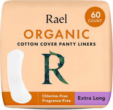 Rael Panty Liners For Women, Organic Cotton Cover - Daily Pantiliners, Light Absorbency, Unscented, Chlorine Free (Micro Thin, 140 Count)