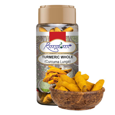 Ramaroma Organic Whole Turmeric Sticks Haldi Gatiya Sabut Haldi Whole Haldi |Dried 3.5Oz (100G) ~ Indian Origin