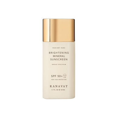 Ranavat Brightening Mineral Face Sunscreen - Broad-Spectrum Spf 50 Mineral Sunscreen With Zero White Cast - Boosts Radiance & Helps Protect Against Signs Of Aging - Safe For Sensitive Skin (50 Ml)