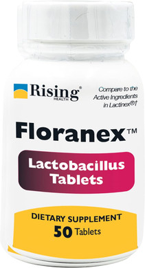 Rising Health - Floranex Tablets - Lactobacillus Probiotic Dietary Supplements - 50 Tablets