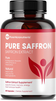 Saffron Supplements - 100% Pure Saffron Extract Capsules - Boost Energy & Mood, Support Eye & Heart Health