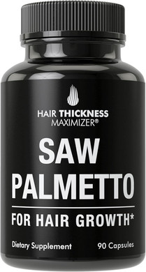 Saw Palmetto For Hair Men And Women. Saw Palmetto Supplment To Support Hair Strength & Thickness. Non-Gmo And Gluten Free Caspules