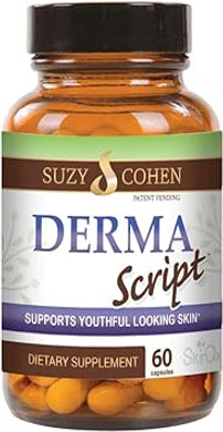 Script Essentials Dermascript Clear Skin Probiotic- Skin Care Routine Supplement - Biotin Face Supplemnt - Fights Acne, Dryness, Irritation And Rashes (60 Capsules)