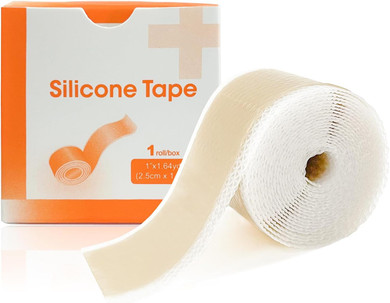 Silicone Scar Sheets (1" X 60"Roll), Soft Silicone Scar Tape For Scars Removal, Reusable Easy-Tear Silicone Tape Painless Scar Removal For Surgery, C-Section, Burn, Acne, Keloid, Thyroid