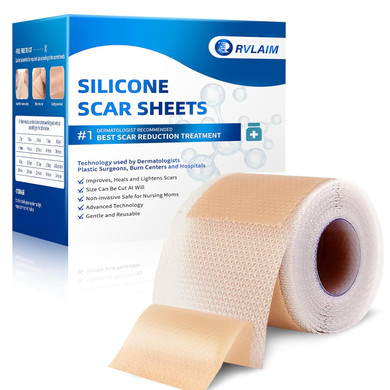 Silicone Scar Sheets, Silicone Scar Tape(1.6 X 60 Roll 1.5M), Silicone Scar Sheets For Surgical Scars, Keloid Bump Removal, Stretch Marks Removal, C-Section, Burn Et