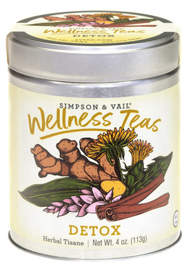 Simpson & Vail, Detox Herbal Tisane, Wellness Tea - 4 Ounce Tin / 50 Cups