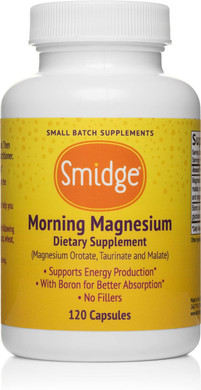 Smidge® Morning Magnesium Capsules, 120 Ct. Pure Magnesium Supplement To Support A Natural Energy Boost